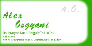 alex osgyani business card